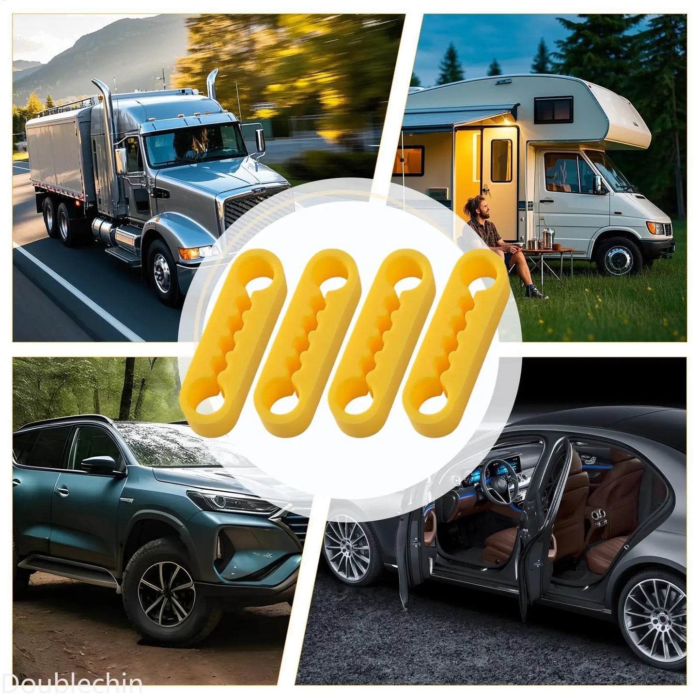 Silicone Car Door Shock Absorber Pads Elastic Damper Cushion Protection for Quiet Closing Vehicle Truck SUV RV Door Edge & Paint