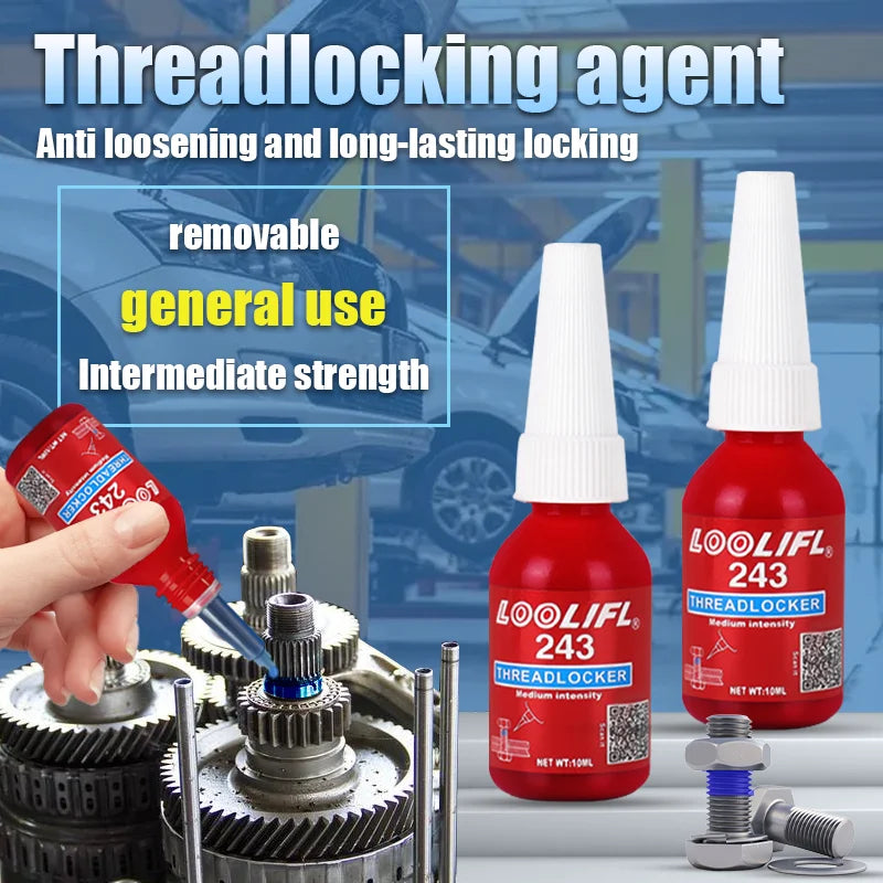 Screw Lock Threadlocker Red Screw Glue Thread Locking Agent Anaerobic Glue Anti-loose Universal Thread Sealants