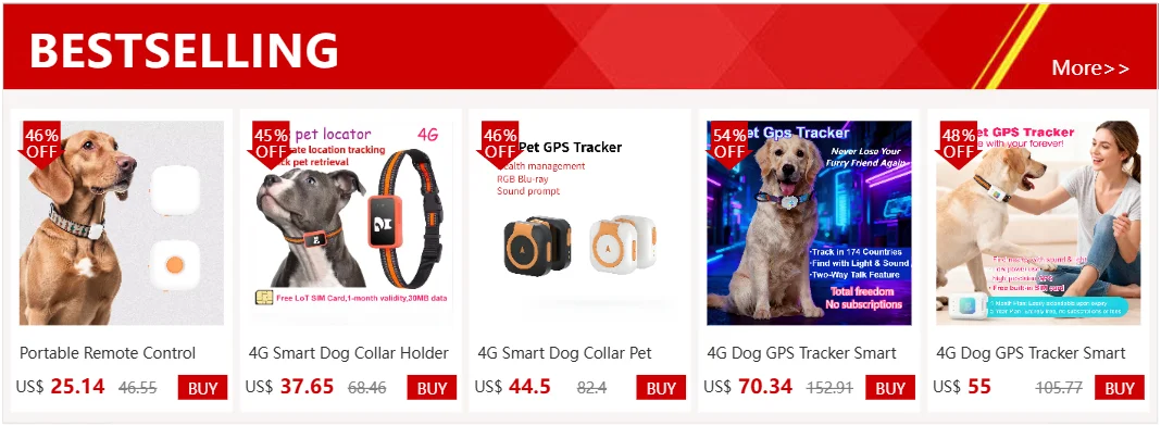 4G Smart Dog Collar Holder GPS Tracker for pet Waterproof Cat Tracking Device Pet Locator with Find My for iOS Android