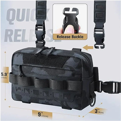 Tactical Chest Vest Bag Backpack Front Rig Pouch Outdoor Camping Cycling Hiking Hunting Climbing Fishing Lure Travel Fanny Pack