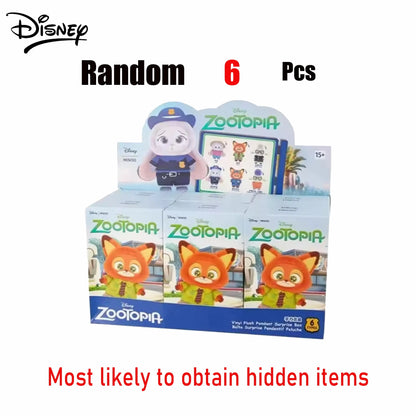 2025 new Disney Zootopia 2 Plush Vinyl Keychain Blind Box Collectible Toy Gift for Girls Animal Mystery Trending Child Toys
