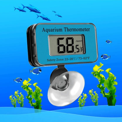 LCD Digital Aquarium Thermometer with Probe Suction Cup Fish Tank Water Electronic Thermometer Measurement