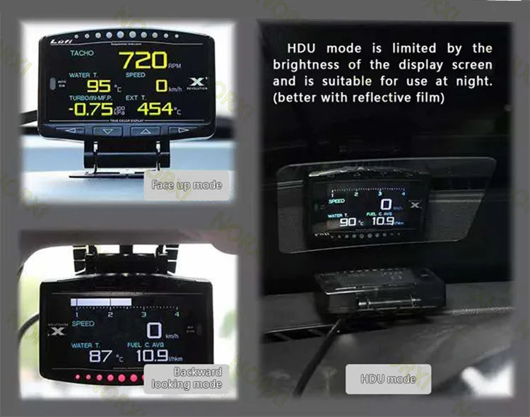 Original Lufi X1 revolution OBD OBD2 meter Smart Digital Multi English Version Gauge for car