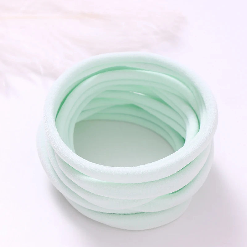 10pcs/lot Nylon Headband Baby Girl Accessories For Children's Hair Elastic Bands For Girls Toddler Headdress Baby Turban