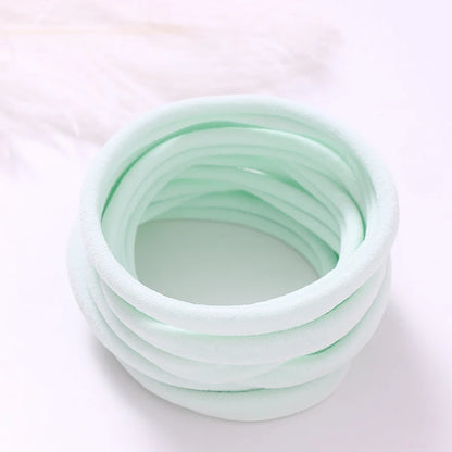 10pcs/lot Nylon Headband Baby Girl Accessories For Children's Hair Elastic Bands For Girls Toddler Headdress Baby Turban