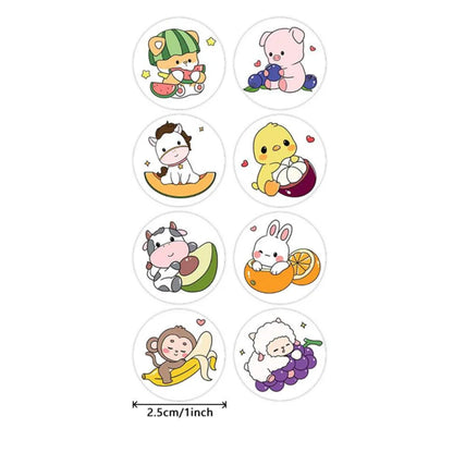 100-500pcs Cartoon Animal Stickers Teacher Reward Stickers for Kids, Party Decoration Sticker for School Classroom Home