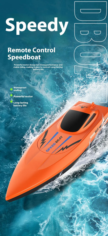High Speed RC Boat Remote Control - Waterproof Kids Pool Racing Toy for Outdoor Lakes & Ponds Ideal Birthday Gifts For Kids Boys