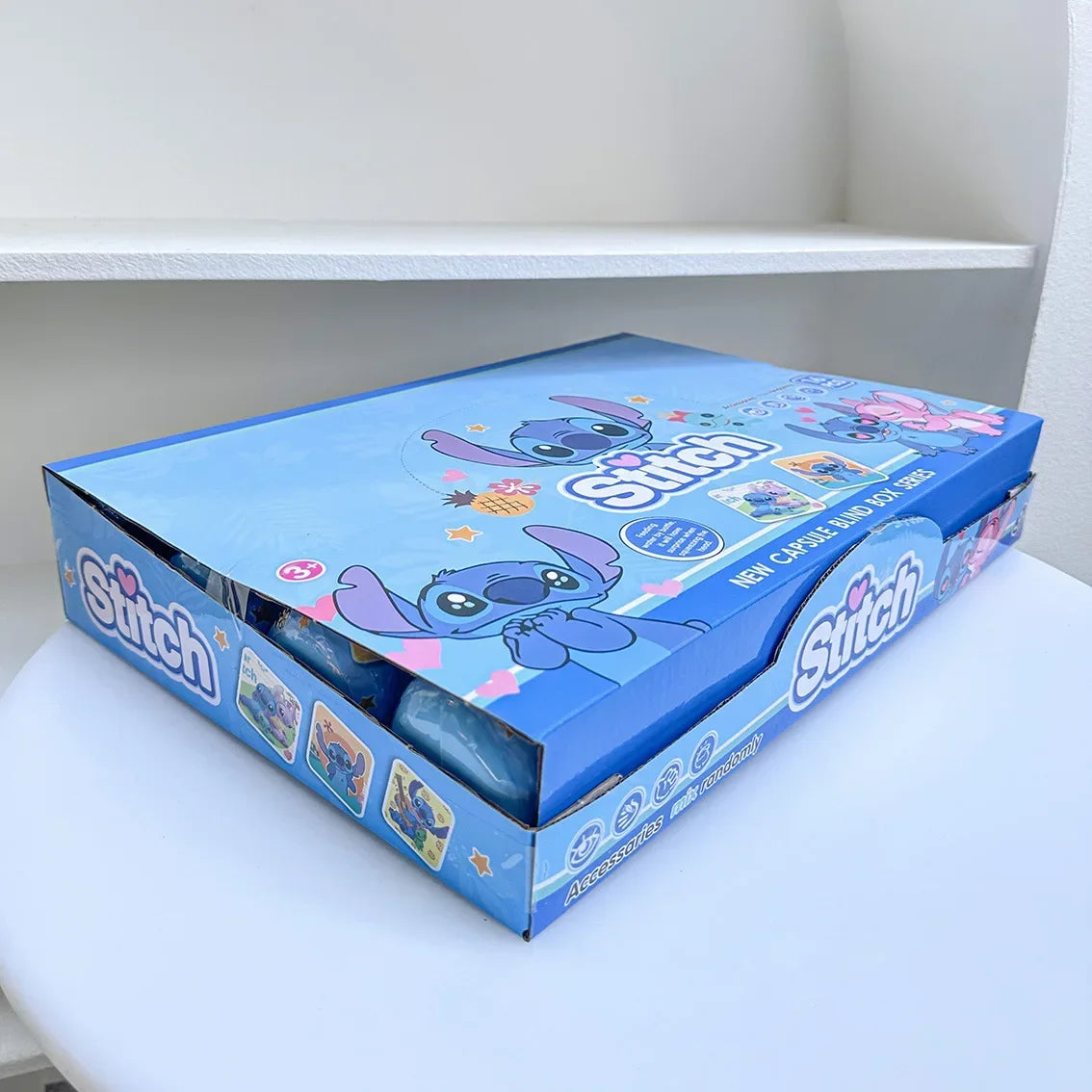Disney New Stitch Blind Box Capsules Surprise Backpack Accessories Keychain Pendant Doll Hanging Rope Doll Toy Gifts Trendy Play