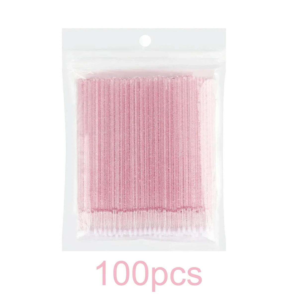 100/500Pcs Crystal Micro Applicator Brush for Eyelash Extension, Micro Cotton Swabs, Lips Mascara Wands Pink Microbrush LAUKISS