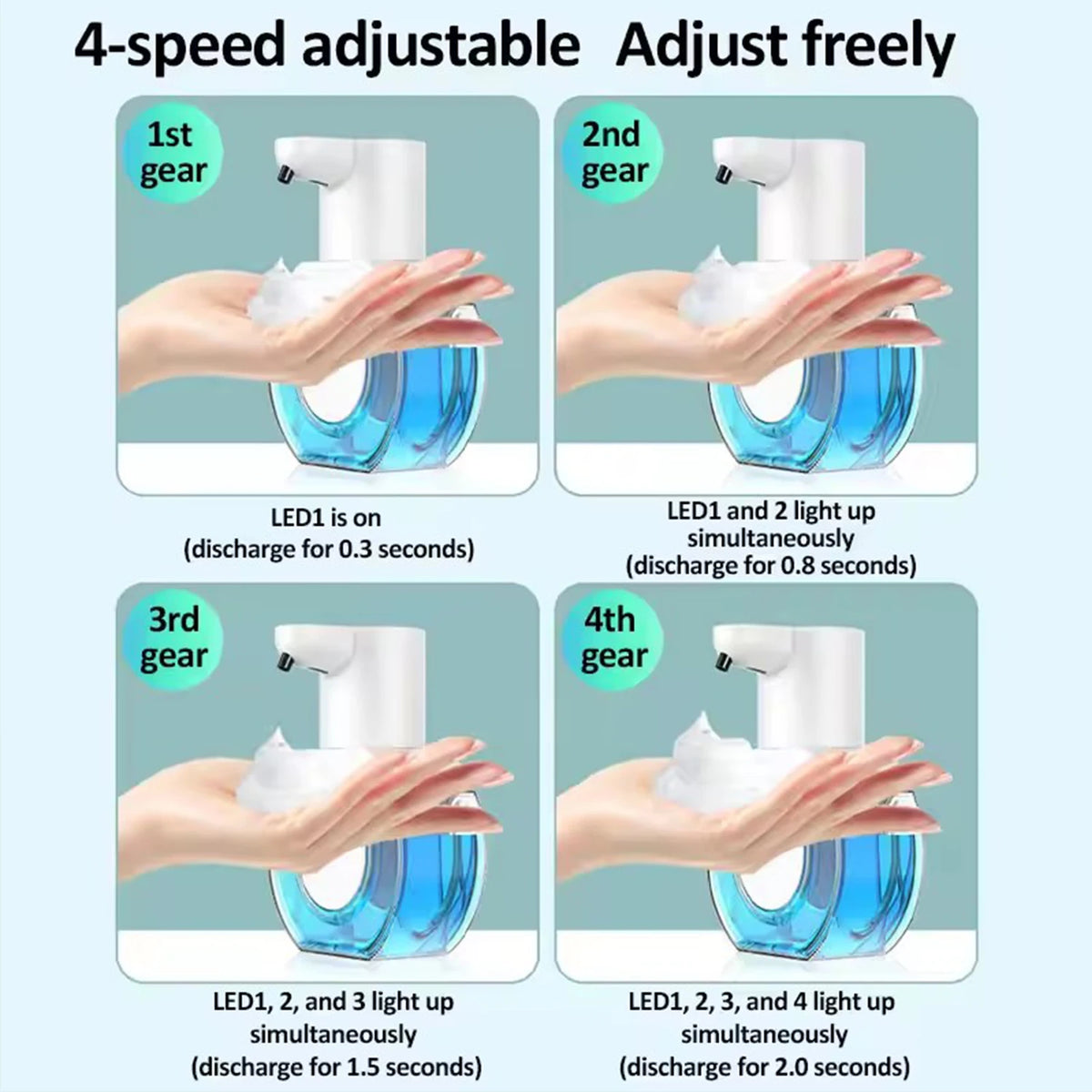 New Wall Mounted Automatic Soap Dispenser Foam Smart Hand Washing Machine 500ml Liquid Rechargeable Bathroom Induction Sensor
