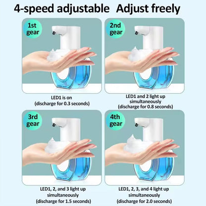 New Wall Mounted Automatic Soap Dispenser Foam Smart Hand Washing Machine 500ml Liquid Rechargeable Bathroom Induction Sensor