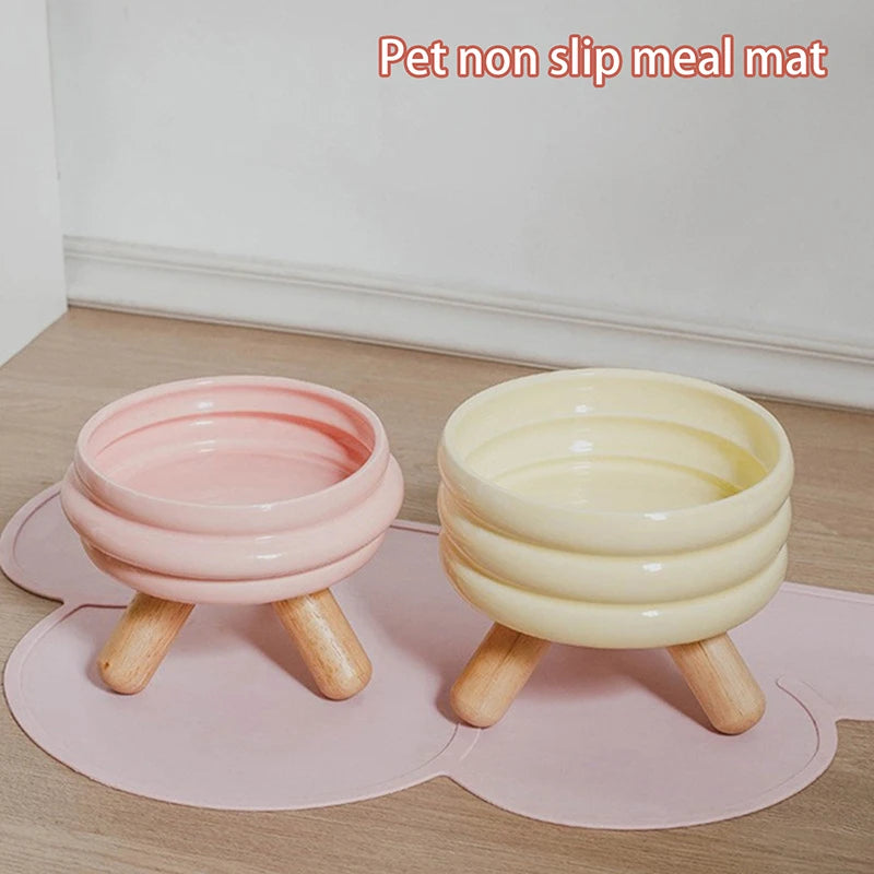 Silicone Pet Feeding Dog Cat Bowl Food Mat Non-Stick Waterproof Pad Puppy Feeder Tray Water Cushion Placemat