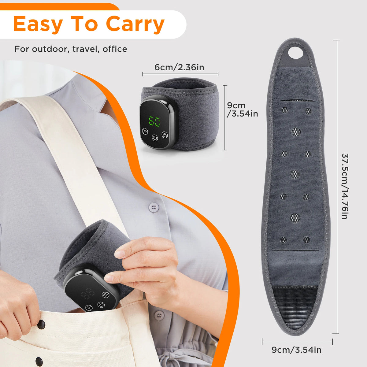 Cordless Heating Ankle Wrist Brace Vibration Massager Electric Hot Compress Massage Ankle Guard Wristband Hand Foot Protector