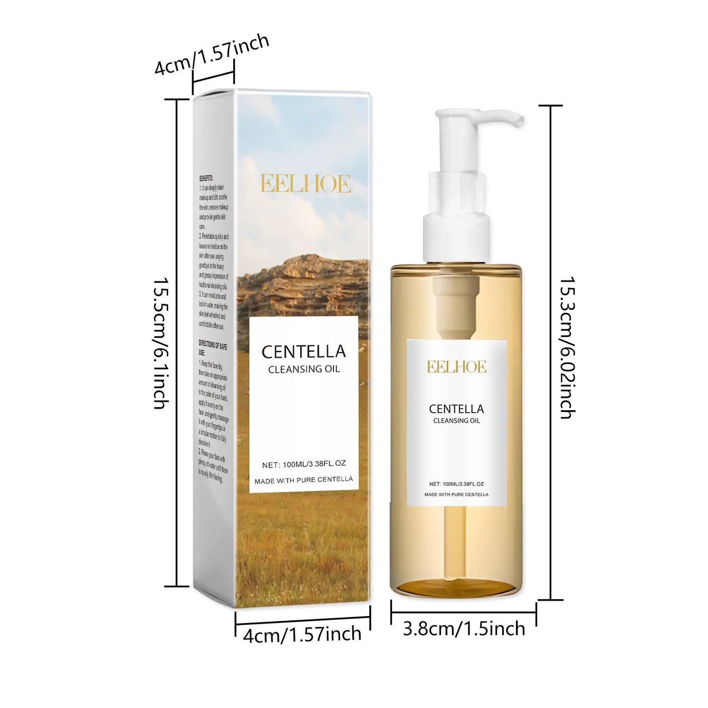 Centella Facial Care Combo Gentle Soothing Makeup Remover Oil Centella Cleanser Centella Serum Set for Sensitive Skin Daily Care