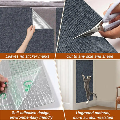 7 Colors Cat Scratcher Sofa Protector Cats Scratcher Pad Board Protection Trimmable Self-adhesive Carpet DIY Cat Scratch Mat