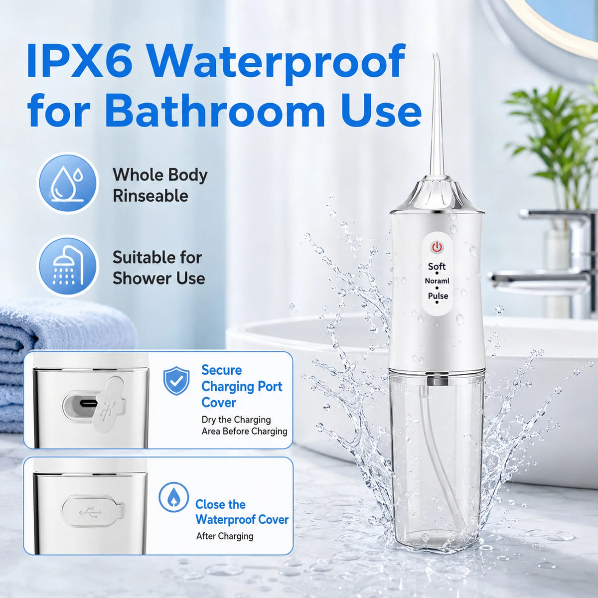 Powerful Water Oral Irrigation Irrigator Jet Ultrasound Air Ipx7 Waterproof Mouthwash Machines Dental Floss Flosser Irigator
