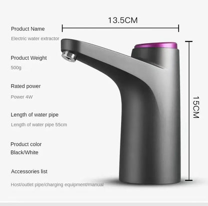 Portable 5-Gallon Water Dispenser With USB Charging-Automatic Electric Pump Suitable For Home Office And Outdoor Use