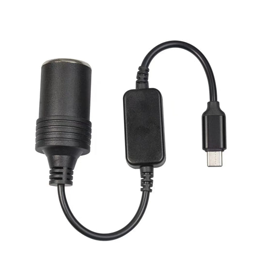 USB or Type C Chargers To Cigarette Lighter 5V To 12V Converter Cable Extender Socket Power Adapter Electronics Car Accessories
