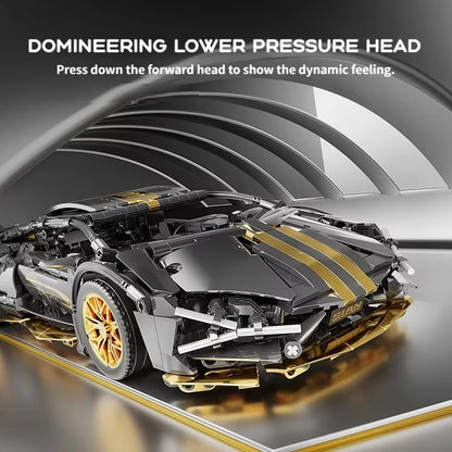 Building Block Racing Car Car MOC Building Blocks Car and Construction Toy Adult Collectible Cars Set to Build Sports Car Model