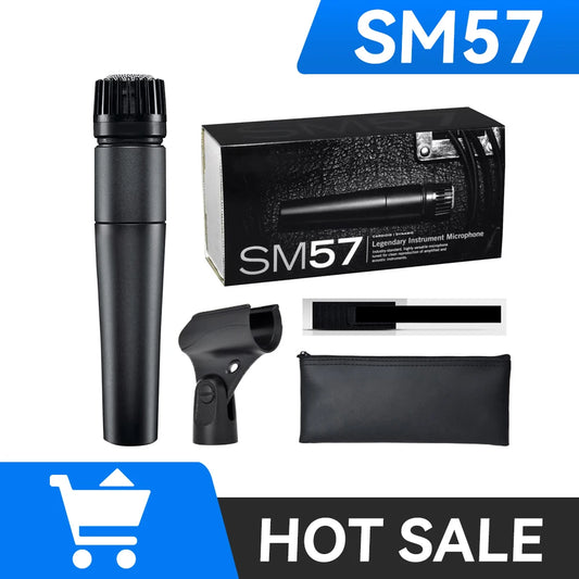 SM57 Dynamic Instrument Microphone - Professional Quality and Versatility for Live Performances and Recording
