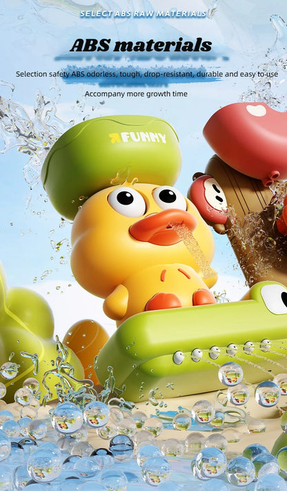 Duck/Flower Shape Baby Bath Toy Play Water in Lion Waterwheel Children Fun in Shower Bathtub with Suction Cup in Kid Gift