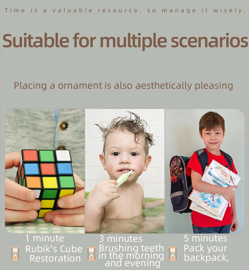 1PCS 3/5/10/15/30 Minutes Wooden Hourglass Timer Home Living Room Desktop Decoration Children Birthday Gift Portable Sand Clock