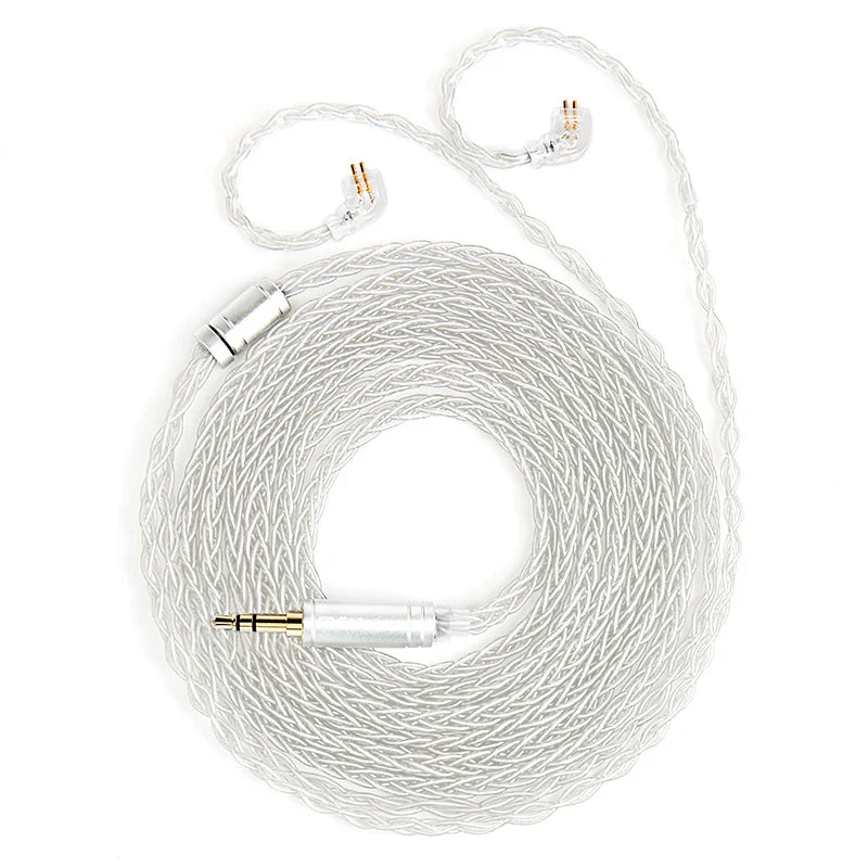 KBEAR ST12plus Earphone Cable 2m 8 Core 4N OFC Silver-plated Upgraded Cable 3.5/4.4mm MMCX/0.78mm 2Pin for CCZ KB03 KS1