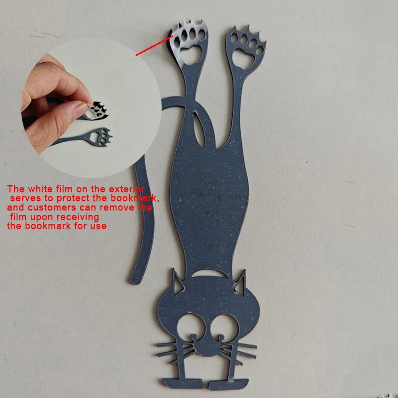 1-5PCS Kawaii Black Cat Bookmarks for Books 3D Plastic Stereo Animal Book Mark for Student Teacher's Gifts Creative Stationery