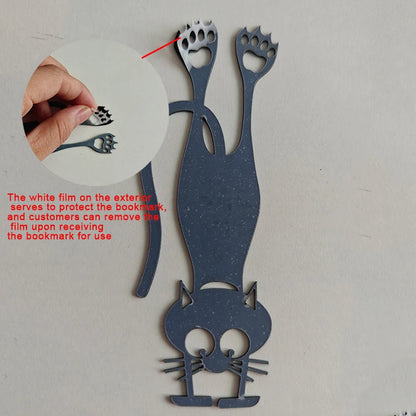 1-5PCS Kawaii Black Cat Bookmarks for Books 3D Plastic Stereo Animal Book Mark for Student Teacher's Gifts Creative Stationery
