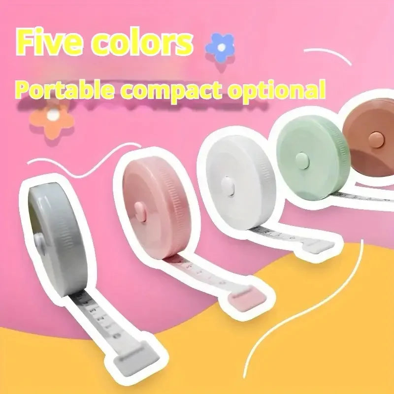 150 cm Cute Mini Soft Tape, Automatic Shrinking Tape Measure, Material Tape Measure, Plastic Tape Measure