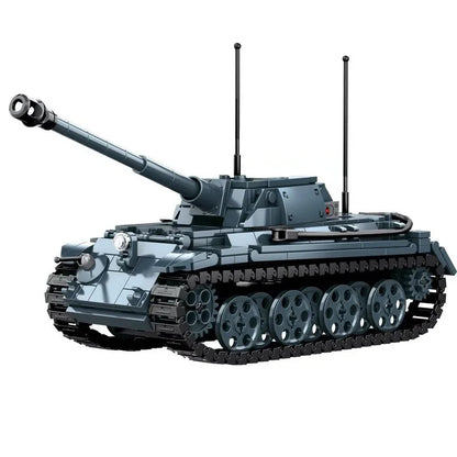 Military Army Soldiers World War Tank Armored Vehicle Model Assemble Building Blocks Bricks DIY Toys Gift
