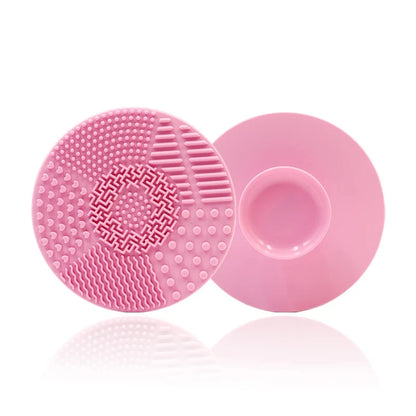 Silicone Makeup Brush Cleaner Folding Powder Puff Cleaning Bowl Eyeshadow Brushes Washing Soft Mat Beauty Tools Scrubber Box