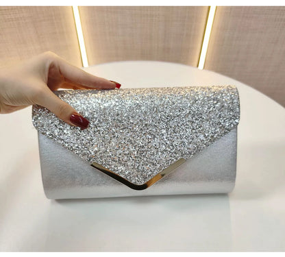 Fashion Banquet Bag, Sparkling Handbag, Wedding Bridesmaid Bag, Evening Party Bag, Formal Dress Bag, Shoulder Bags Chain