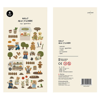 Korean Brand Suatelier Collection Daily Food Vlog Stickers DIY Scrapbooking Journey Diary Stationery Stickers Supplies