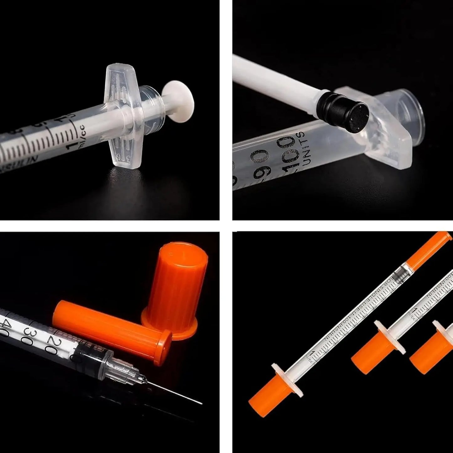 45pcs/20pcs/3pcs 0.5/1ml Disposable Veterinary Syringes with Needles for Pets and Farm Animals