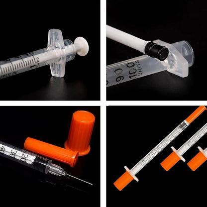 45pcs/20pcs/3pcs 0.5/1ml Disposable Veterinary Syringes with Needles for Pets and Farm Animals