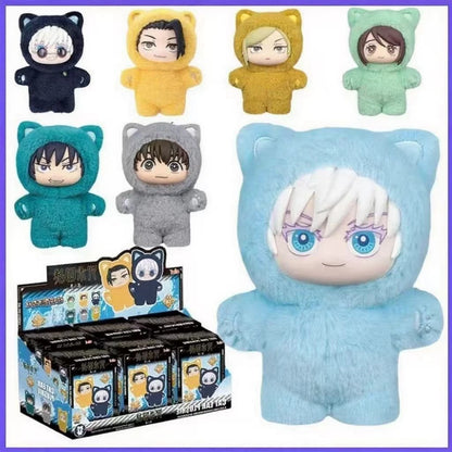 HOT Jujutsu Kaisen S2 Cat Park Party Gojo Toji Fushiguro Geto Suguru Blind Box Plush Bag Charm Collectible Model  Christmas Gift