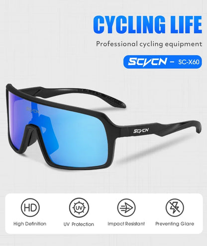 SCVCN Polarized Cycling Sunglasses Men Mtb Sports UV400 Photochormic Glasses Goggles Bicycle Bike Glasses Women Cycling Eyewear