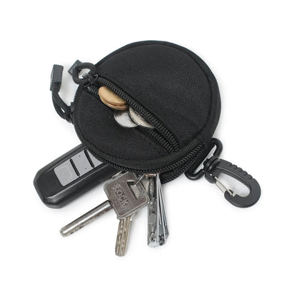 1000D New Outdoor Casual Men Coin Wallet Portable Mini Money Coin Pouch Keys Holder Waist Bag Round Small Case Zipper Wallet