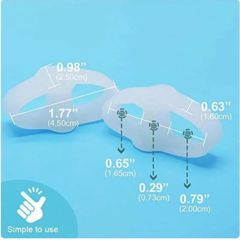 1 Pair Silicone Two Hole Toe Separator Gel Foot Finger Protector Bunion Orthopedic Hallux Valgus Guard Straightener Pedicure