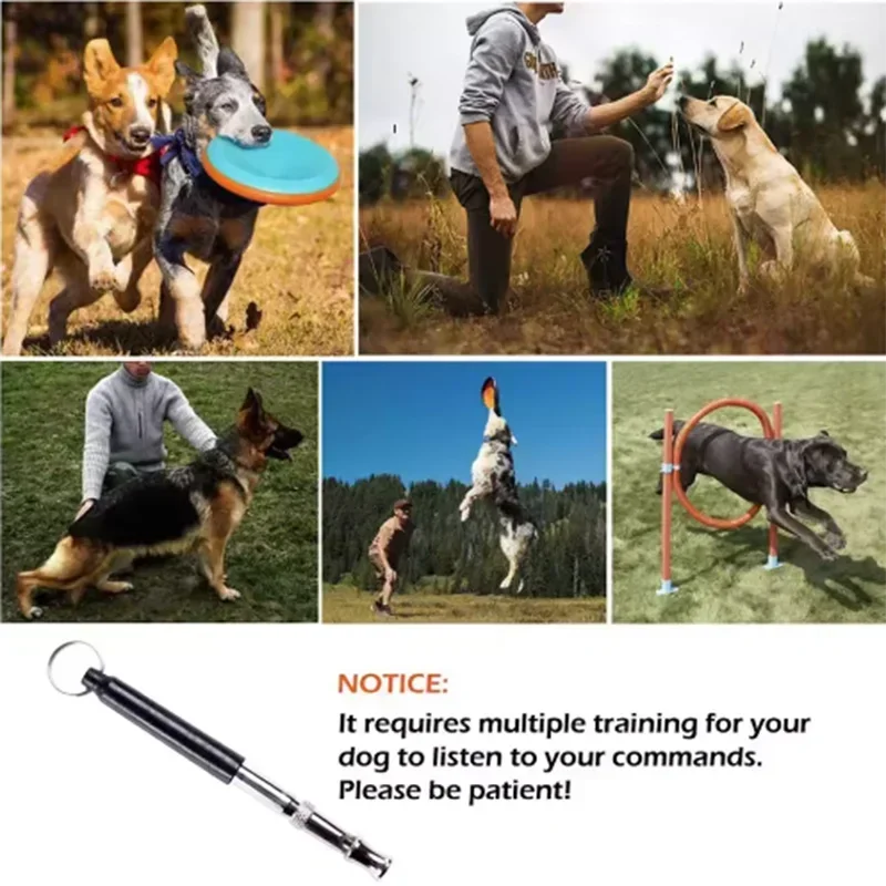 Pet Training Supplies Ultrasonic Dog Whistle Adjustable Frequency Portable Dog/Pigeon Training Whistle Small Dog Training Tool