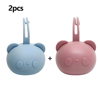 Bear Pacifier Bag Baby Soother Silicone Dust Organiser Bag Portable Baby Pacifier Chain Bag