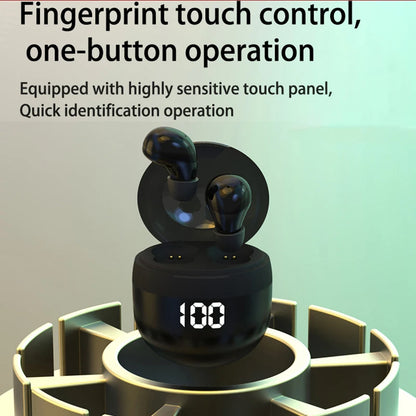 Invisible Headphones TWS Mini Earphones Wireless Bluetooth 5.3 Earbuds with Microphone Noise Reduction In-Ear Headset for Phone