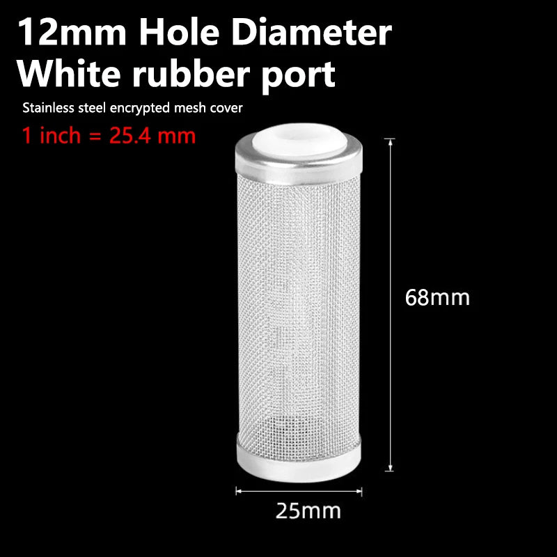 12/16mm Aquarium Inflow Inlet Filter Stainless Steel Mesh Net Guard Fish Tank Filter Accessories Intake Strainer Prefilter Cover