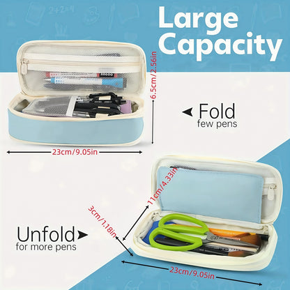 Large Capacity Pencil Case Stationery School Supplies Pencil Cases Pouch Office Desk Storage Bag Students Kids Pen Case Bags Box