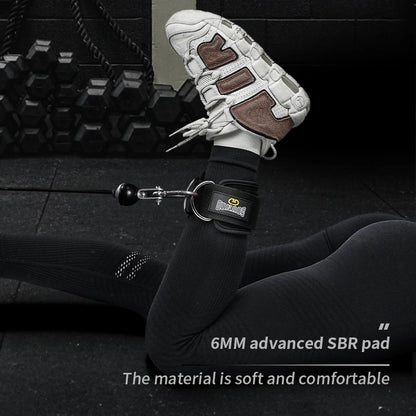 2pc/3pc GOUNOD Fitness Ankle Straps Adjustable D-Ring Support Cuffs Gym Leg Strength Workouts Pulley With Buckle Sports Guard