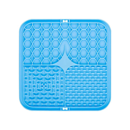 Pet Lick Silicone Mat Pet Slow Food Plate Dog Bathing Distraction Silicone Dog Sucker Food Training Dog Feeder Supplies for Dogs