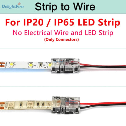Solderless LED Connector 6 5 4 3 2 Pin LED Strip Connectors For RGB RGBW SMD 5050 WS2812B LED Strip Light Wire Connection