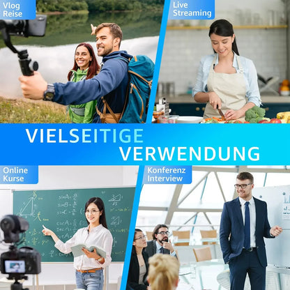 Lavalier Microphone 2.4G Wireless Portable Audio Video Recording Mini Mic for iPhone Android Live Broadcast Gaming Phone