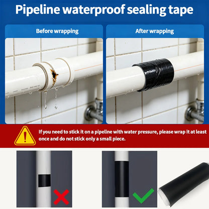 Strong Leak Sealing Tape, High Strength Toughness Swimming Ring Tent Quick Repair Of Water Pipes Self Adhesive Waterproof Tape